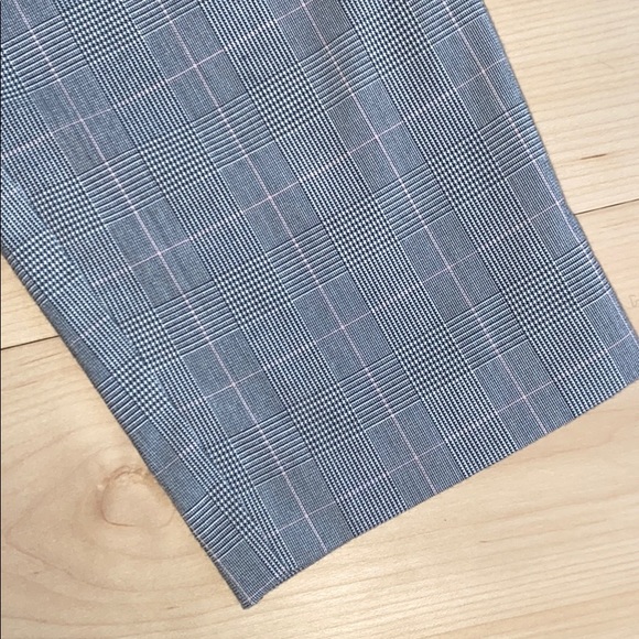 Dynamite pink white grey plaid pants - Picture 2 of 3